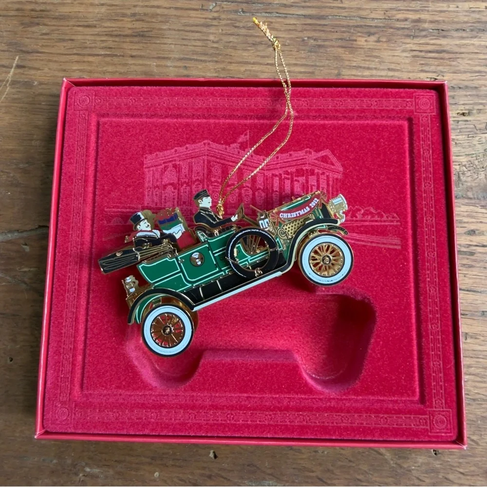 2012 WHHA White House Christmas Ornament- The First Presidential Automobile
